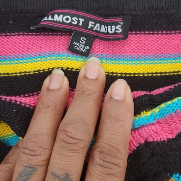 Cheri Crochet Mini Dress - Black/combo-EUC - Picture 5 of 6